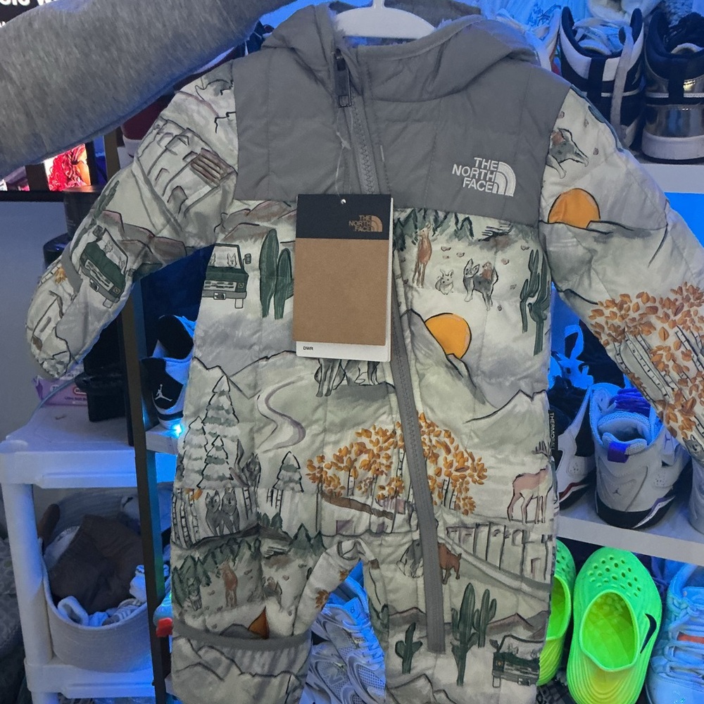 The North Face Kids One Piece - Gray and Green